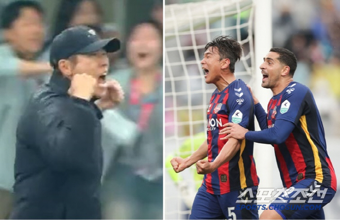 "극장골 첫승은 못참지!" 김은중 수원FC감독의 폭풍질주.이런 모습 처음…