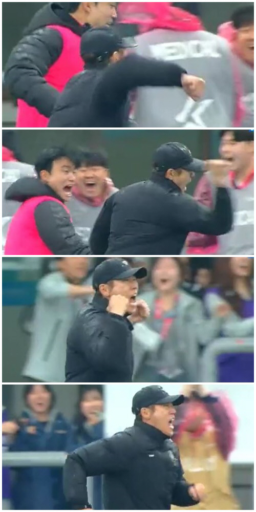 "극장골 첫승은 못참지!" 김은중 수원FC감독의 폭풍질주.이런 모습 처음…