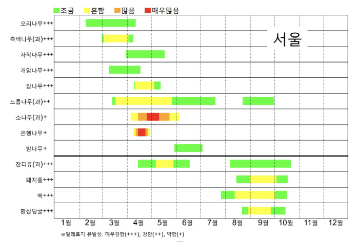 '알레르기 비염' 원인 꽃가루 주의보…날리는 시기 3일 빨라져