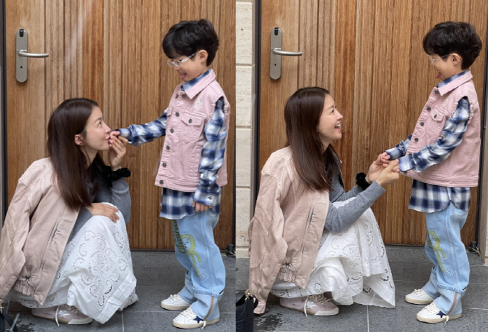 이시영, 이혼 후 더 끈끈해진 母子 "이제 아들과 커플룩"