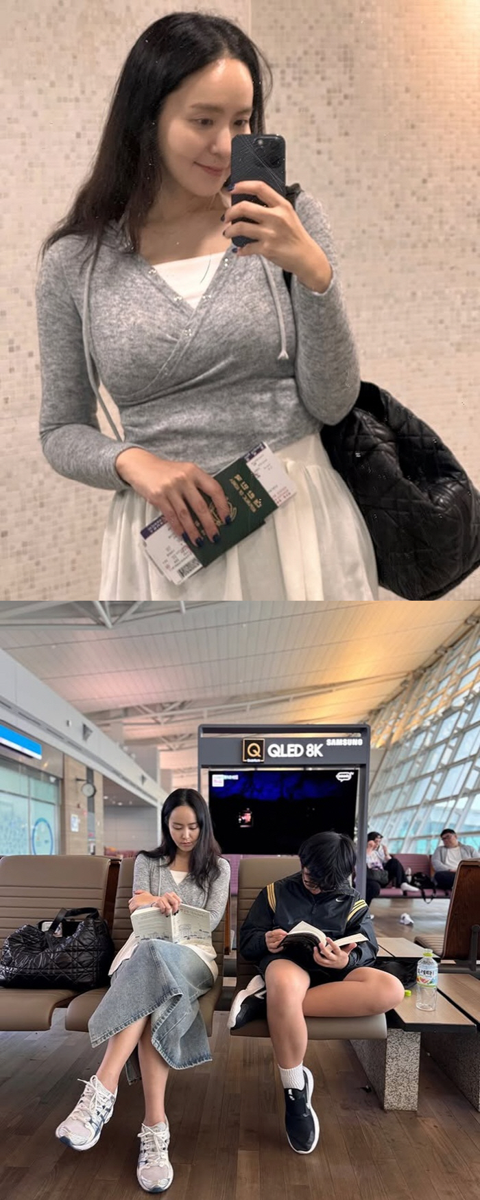 '이혼' 박지윤, 아들과 여행 어디로 가기에.."산 넘고 물건너도 출발도…