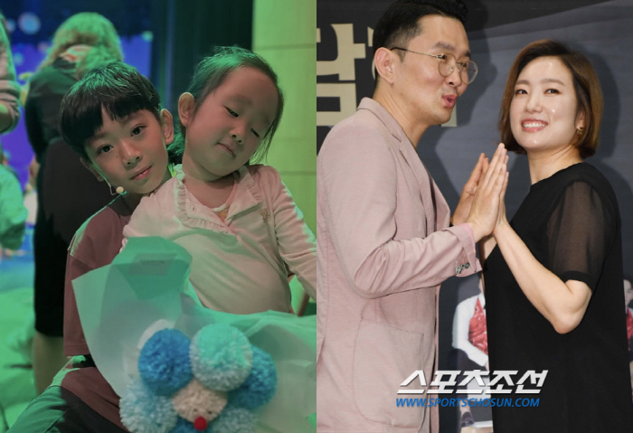 ‘윤형빈♥’ 정경미, 자식 농사 초대박..아이돌 외모 아들의 첫 뮤지컬 무대에 흐뭇