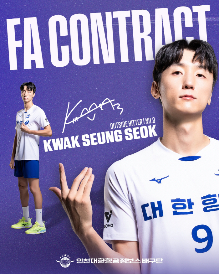 [오피셜]'내부 단속 성공' 대한항공, 정지석→곽승석→김규민 잡았다