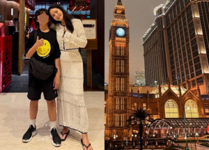 '이혼' 박지윤, 아들과 마카오로 떠났다 