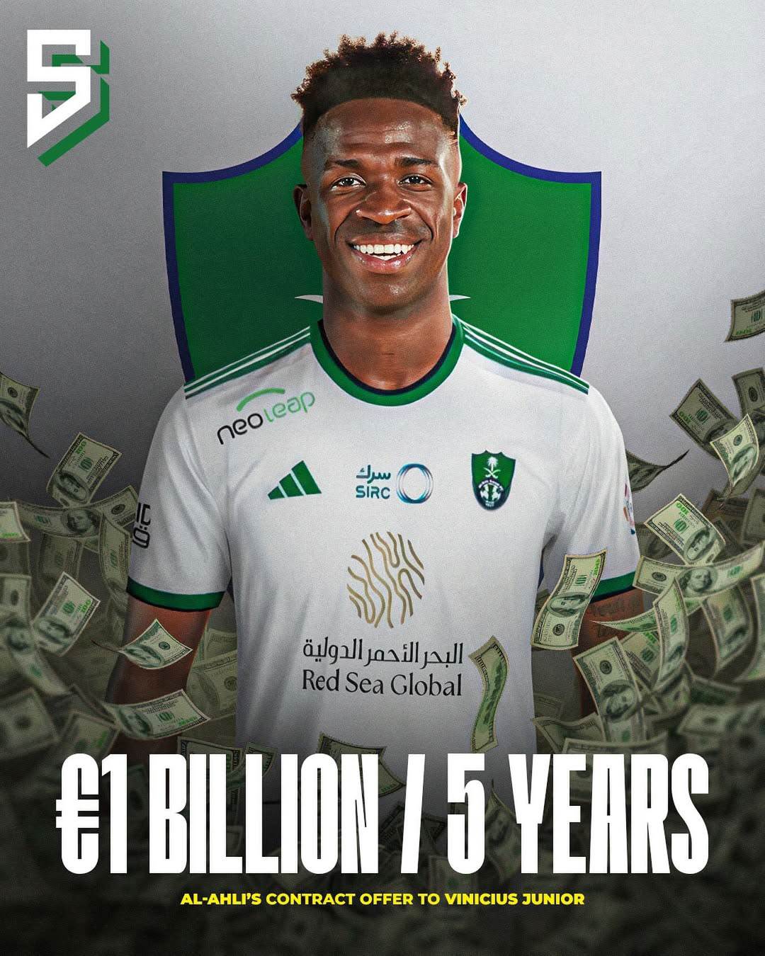 축구 역사상 최대 계약 '1조 6000억' 거절...비니시우스 미쳤다! …