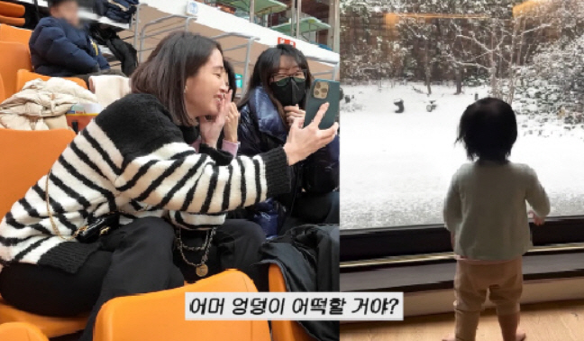 '이병헌♥' 이민정, 딸 폭풍 걸음마 근황 "나가는 병 걸렸다"