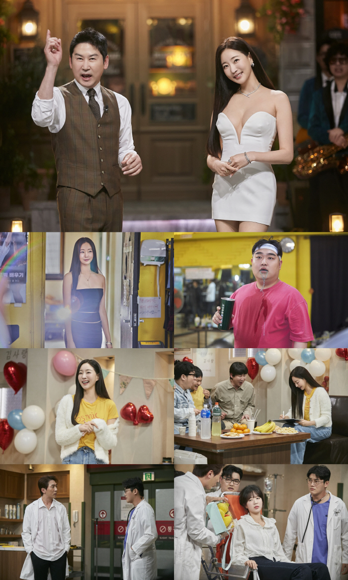 '47세' 김사랑, 가슴 훅파인 드레스..신동엽 "군부대 같은 오프닝은 처음"(SNL7)