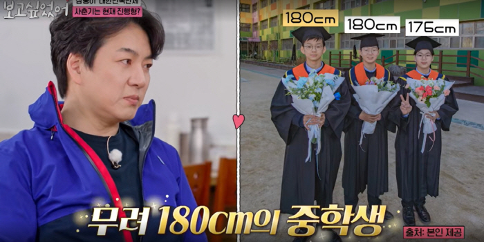 송일국 子 삼둥이, 중1에 180cm 폭풍성장 근황 "간만에 사진 올리는…