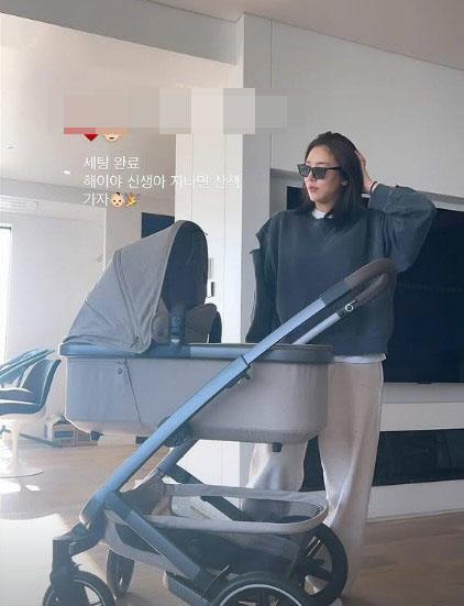 손담비 딸, 생후 2주만에 완성형 미모..."엄마 닮았나"