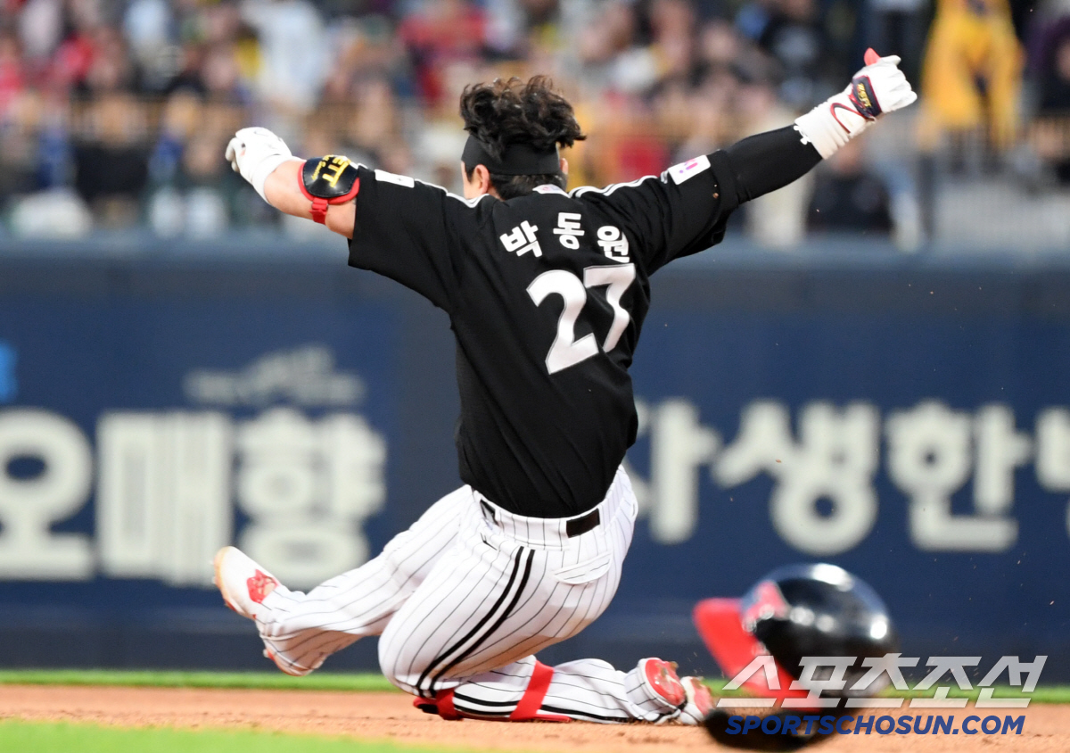 '박해민인 줄 알았네' 박동원이 또 달렸다...몸 던진 투혼에도 2번 연…