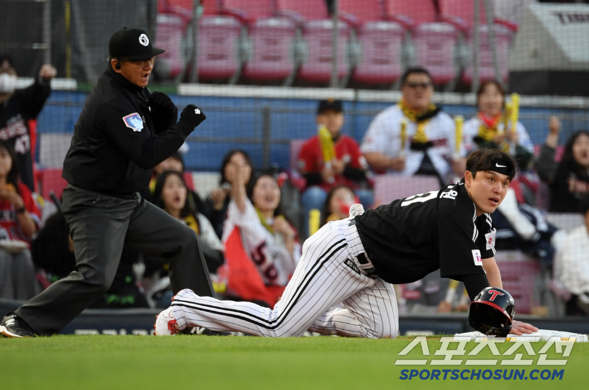 '박해민인 줄 알았네' 박동원이 또 달렸다...몸 던진 투혼에도 2번 연…