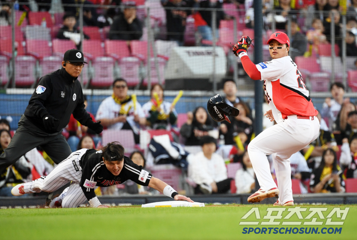 '박해민인 줄 알았네' 박동원이 또 달렸다...몸 던진 투혼에도 2번 연…