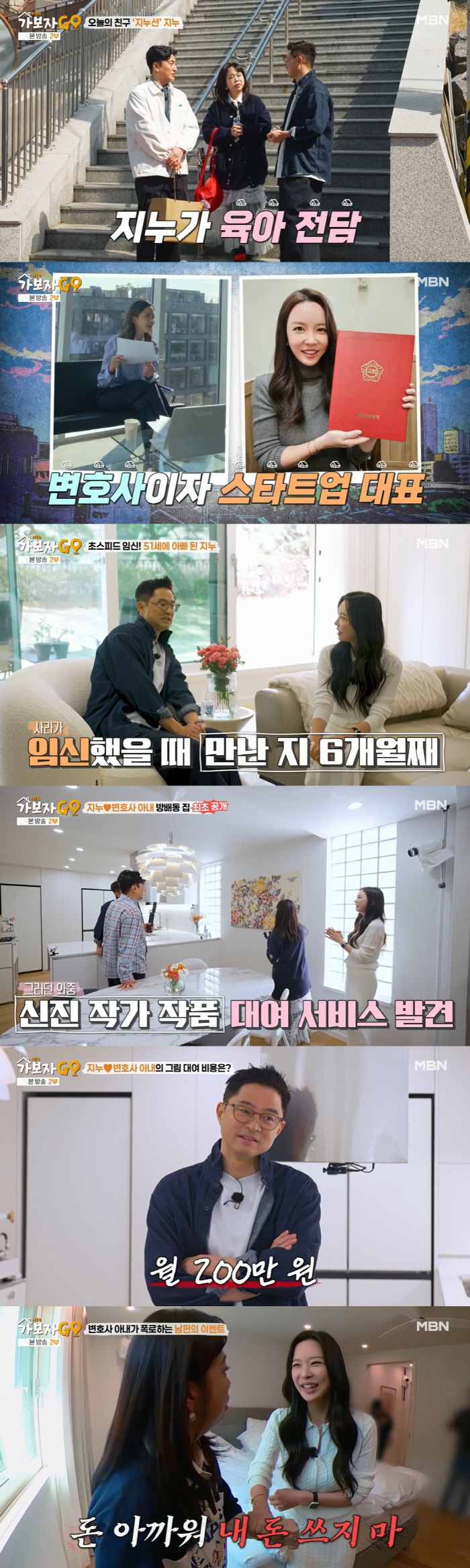 '지누♥' 변호사 임사라 "집 작품 대여료=월 2백만원, 남편에 내 돈 …