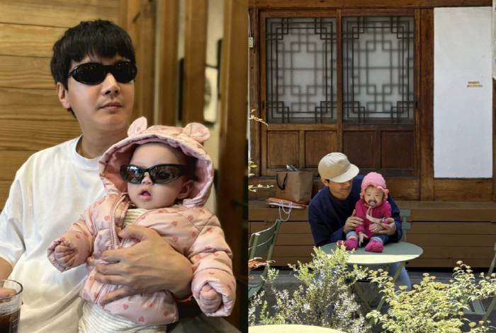 '이복자매 아빠' 김승현, '9개월 막내딸'에 꿀 떨어지네..."육아하기 좋은 날"