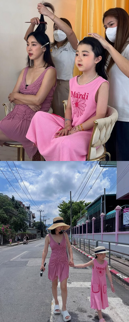 이지혜 딸, 태국서 긴급 병원行..'퉁퉁 부은 눈' 무슨 일?
