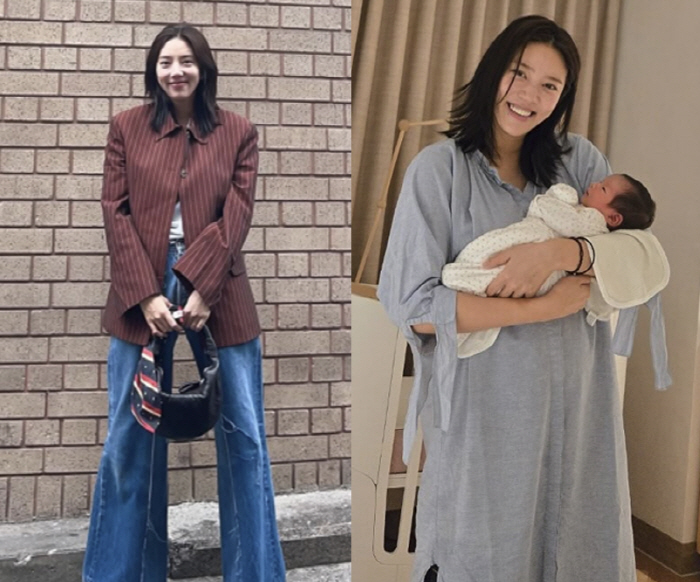 손담비, 출산 25일만 부기 제로' 미모...'딸 육아' 벗어나 첫 외출…