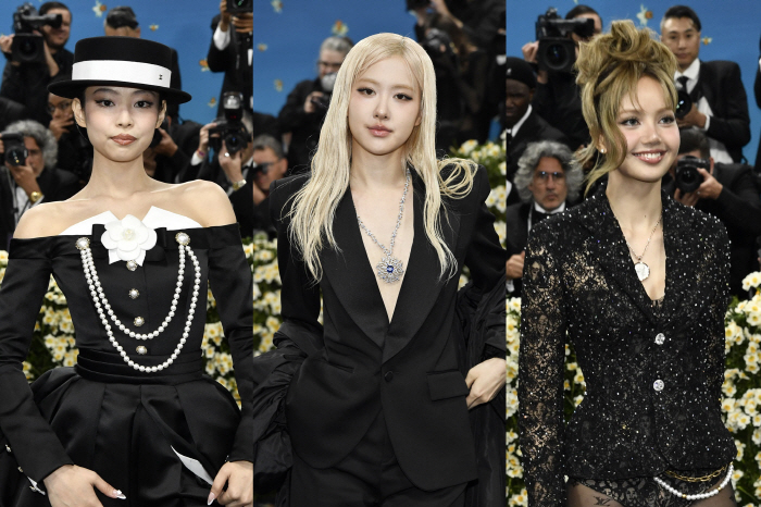 "우아+시크+섹시"…블핑 제니·로제·리사, '멧 갈라' 빛낸 월드클래스[…