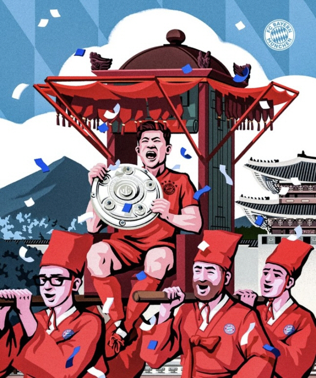 '혹사당한 김민재 인종차별' 논란...바이에른 뮌헨, 영상 사진 수정+꽃가마 포스터도 무용지물→여름 이적설 더 불붙나