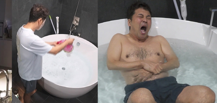 전현무, 상의 탈의 후 얼음물 입수 "죽기 아니면 까무러치기다" ('나혼…