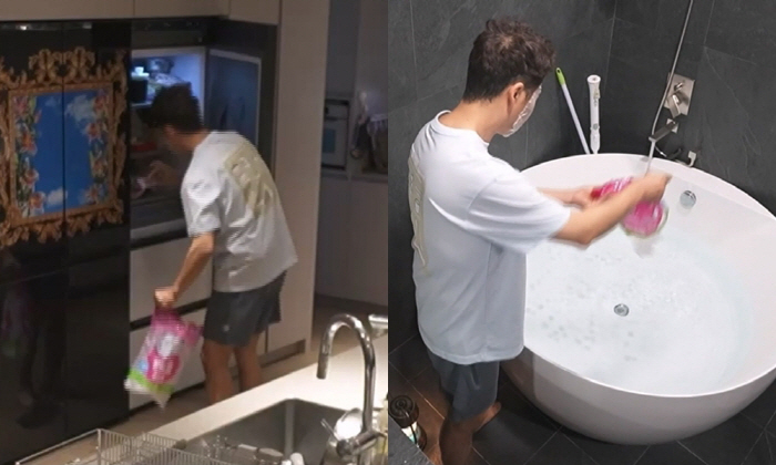 전현무, 상의 탈의 후 얼음물 입수 "죽기 아니면 까무러치기다" ('나혼…