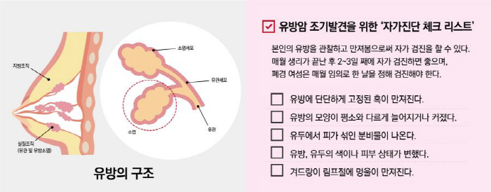 여성암 1위 '유방암' 자가진단 체크 리스트