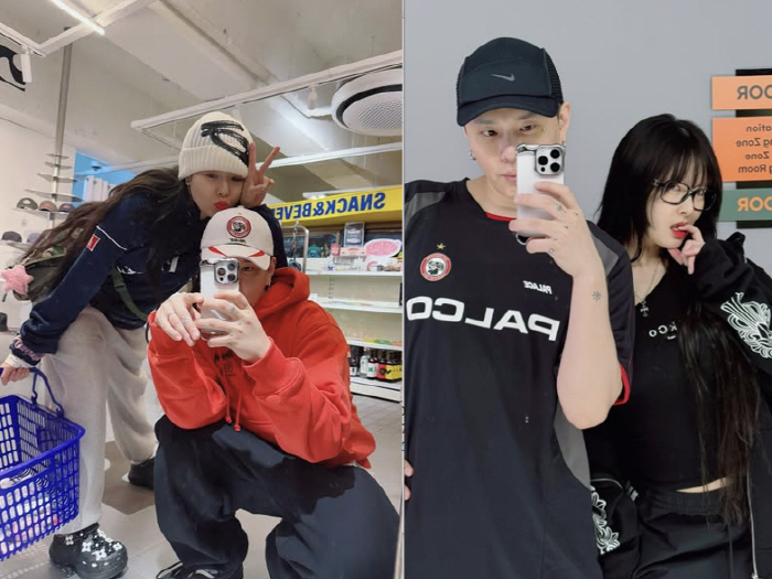 현아, ♥용준형에 볼 뽀뽀 '애교'...'7개월차' 신혼의 달달한 스킨십
