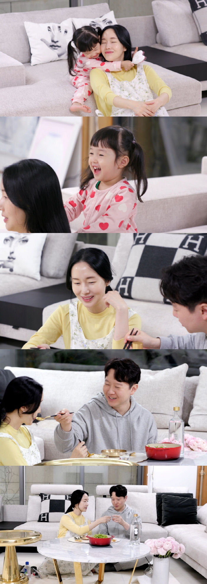 이정현, ♥치과의사 남편과 육퇴 후 소주 한 잔…