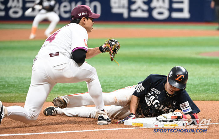 이것이 '50억의 스피드' → 레이저 송구 생존! 심우준 아니었다면 3루…