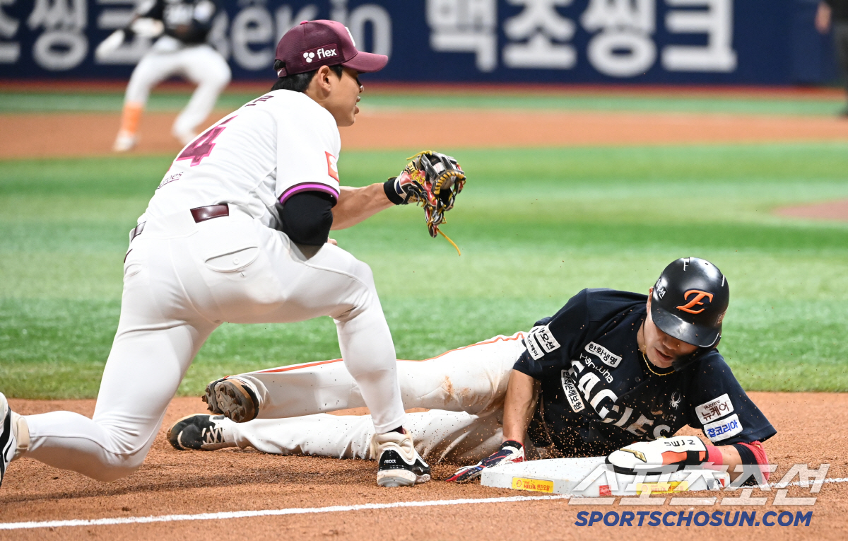 이것이 '50억의 스피드' → 레이저 송구 생존! 심우준 아니었다면 3루…