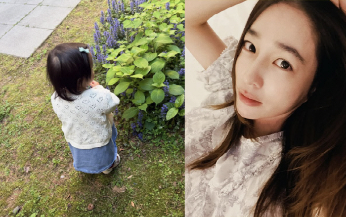 이병헌♥이민정 딸 ‘앙증 뒤태’ 심쿵…리본+치마로 완성한 봄 패션