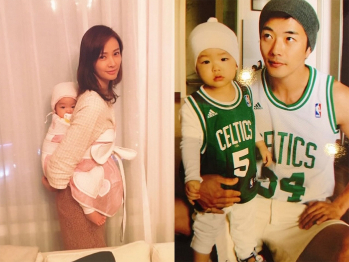 딸 업은 손태영, 미모 난리...♥권상우는 子와 커플룩 "우리의 보물"