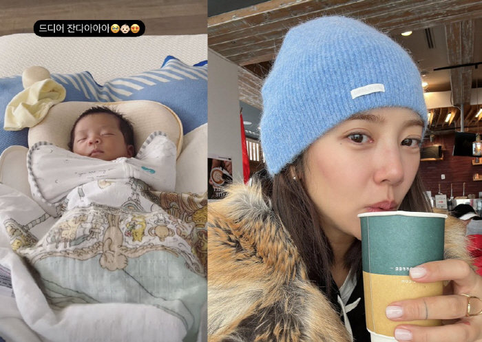손담비 딸, 생후 한 달차에 엄마 이목구비 복붙…시험관 고생할 만 했네