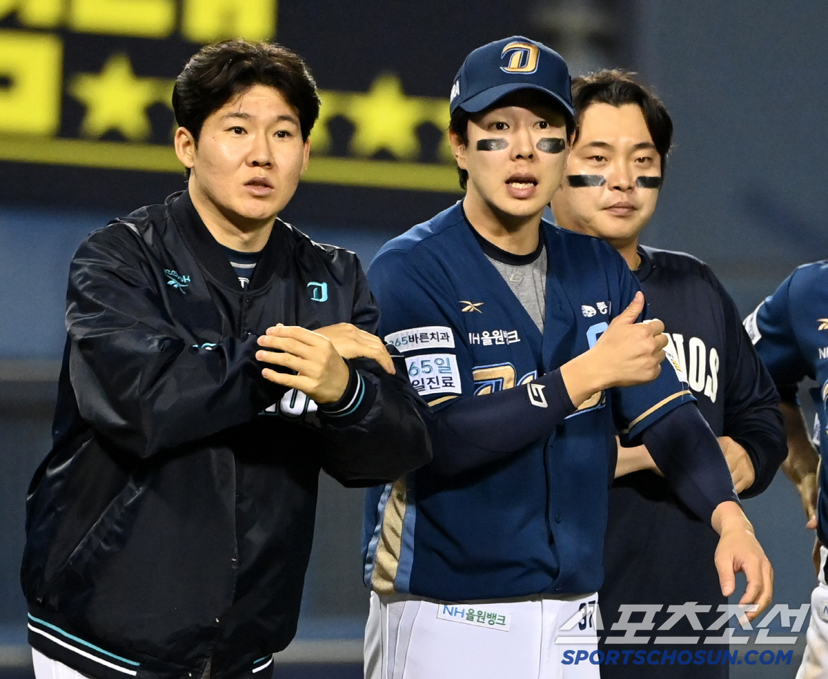 승리 기쁨보다 친구 걱정이 먼저. 사구 맞은 정수빈 만난 박건우의 질문 …