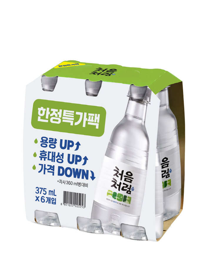 가성비, 편의성 다 잡은 '처음처럼' 375ml 페트(PET) 출시