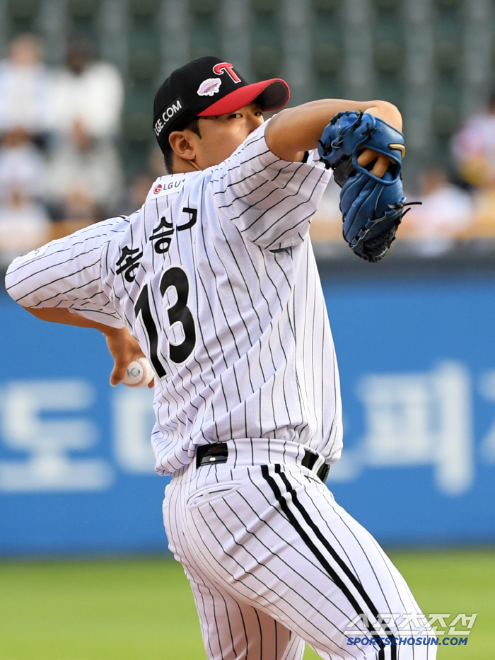 '1선발 잡는 최강 5선발 입증' 149km 송승기 6이닝 무실점. 14…