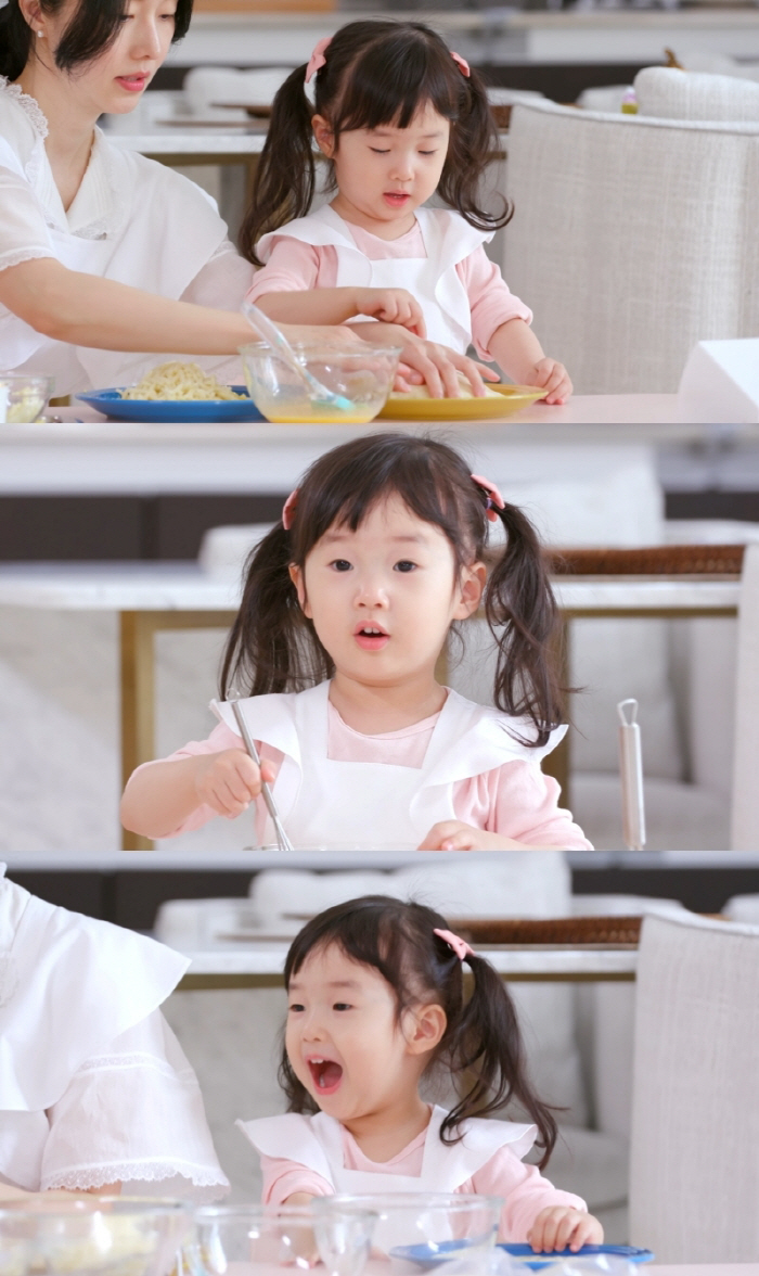 이정현 딸 서아, 3세 최연소 '편셰프' 등극.."요리하는 모습도 母 닮…