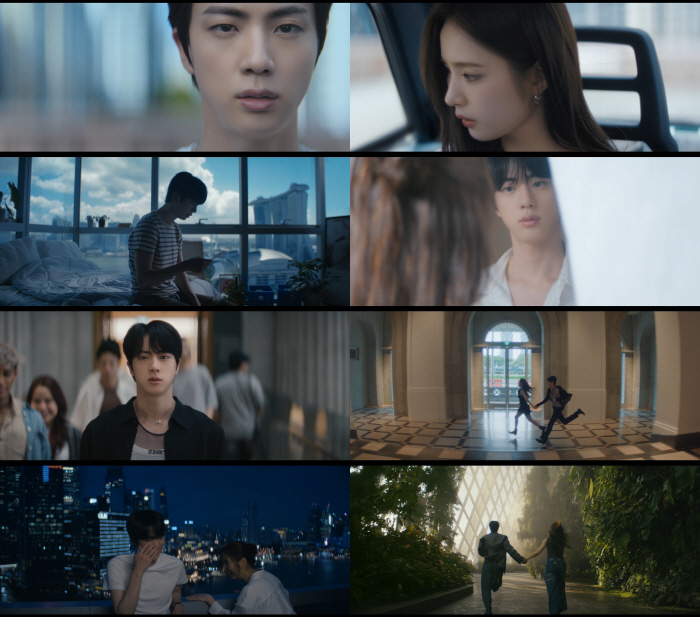 BTS 진, 신세경과 어색했는데…결국 재회한 MV, 감정선 화제