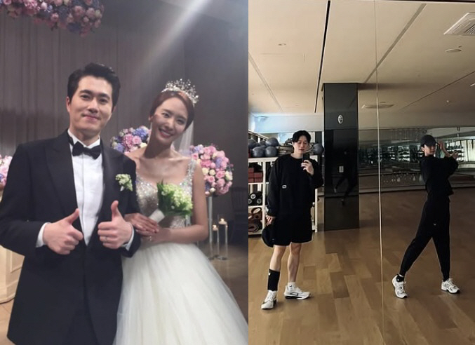 박정아, '송승헌 닮은' 훈남 남편♥ 공개..헬스장 데이트 '달달'