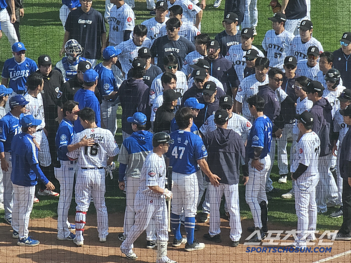 헤드샷→홈런→148㎞ 머리쪽 위협구! 대노한 김태형 감독. 삼성 더그아웃 향해 고함+질주…사직 뒤덮은 '벤클' [부산현장]