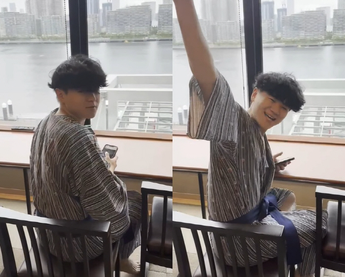 '아빠 어디가' 윤후, 父윤민수에 안 밀리는 덩치..훈훈한 美명문대생