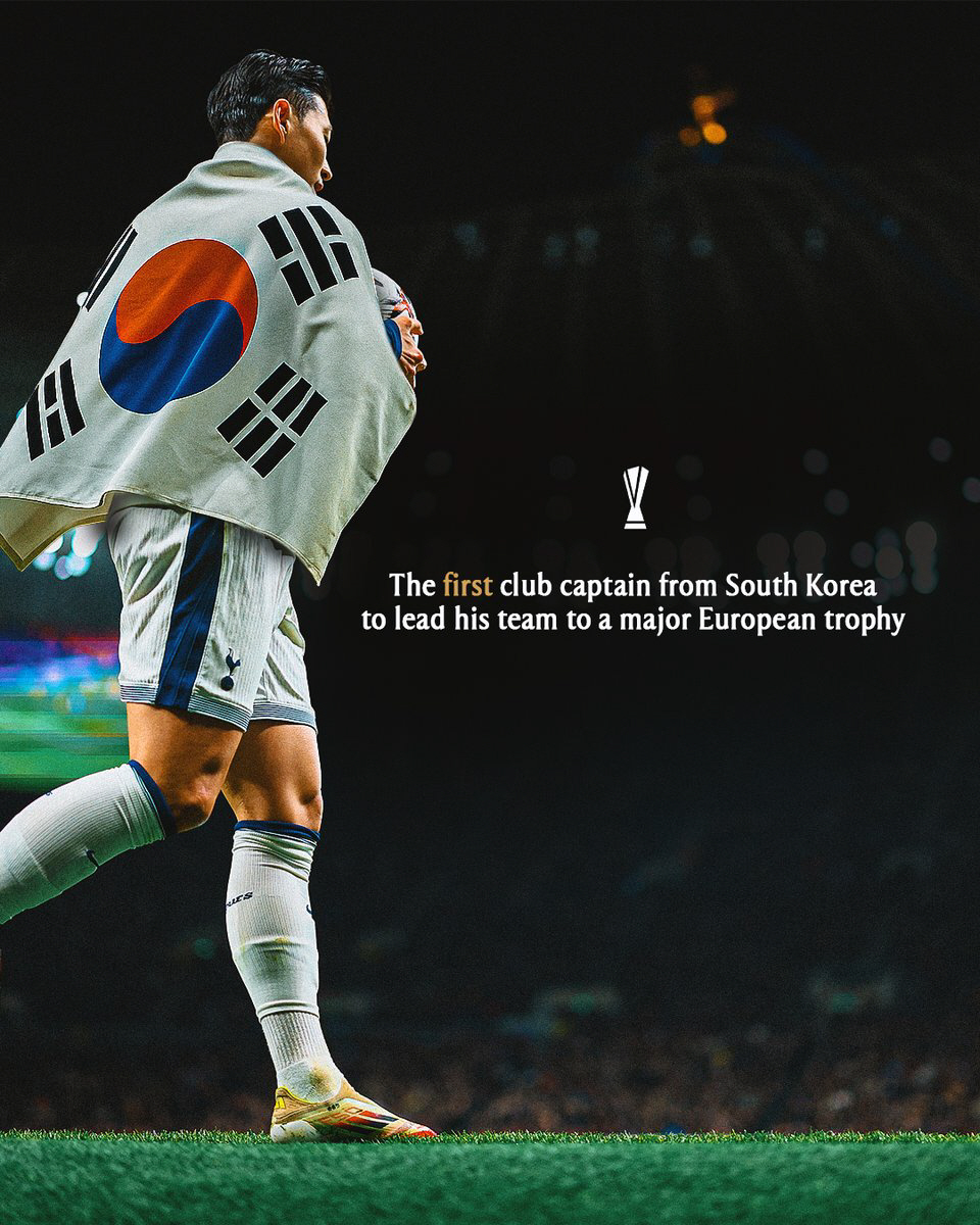 '대한민국 역대 최고' 손흥민 진짜 한국 사랑 미쳤다...태극기 우승 세…