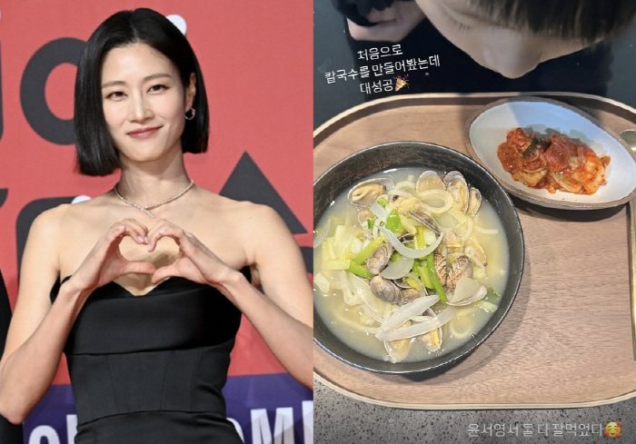 이현이, 애들 배달음식만 먹이더니..생애 첫 칼국수 만들고 감격 