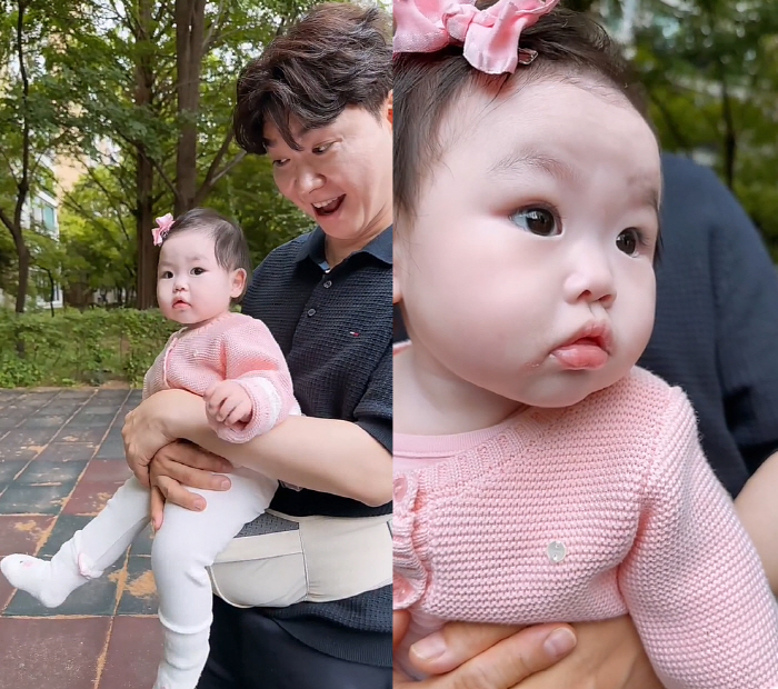 박수홍♥김다예, 70억대 집 이사 후 딸과 동네 산책...