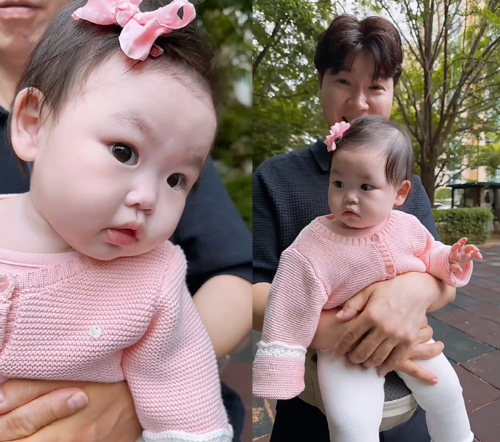 박수홍♥김다예, 70억대 집 이사 후 딸과 동네 산책..."재이가 가장 …