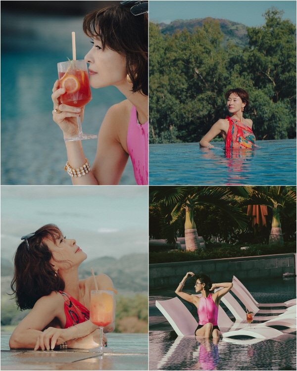 '52세' 예지원, 형광 핑크 수영복 자태...'체지방률 14.6%' 탄…