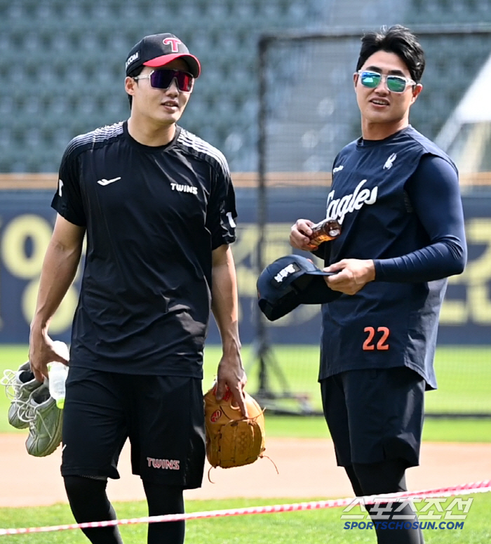 채은성-임찬규의 반가운 만남, 오늘은 누가 이길까?