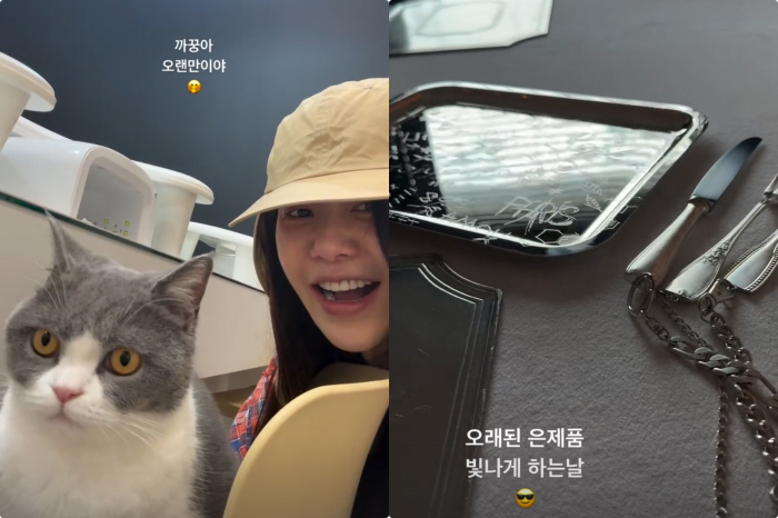 '건강이상' 고현정, 집에서 뭐하나 보니..밀린 집안일 삼매경