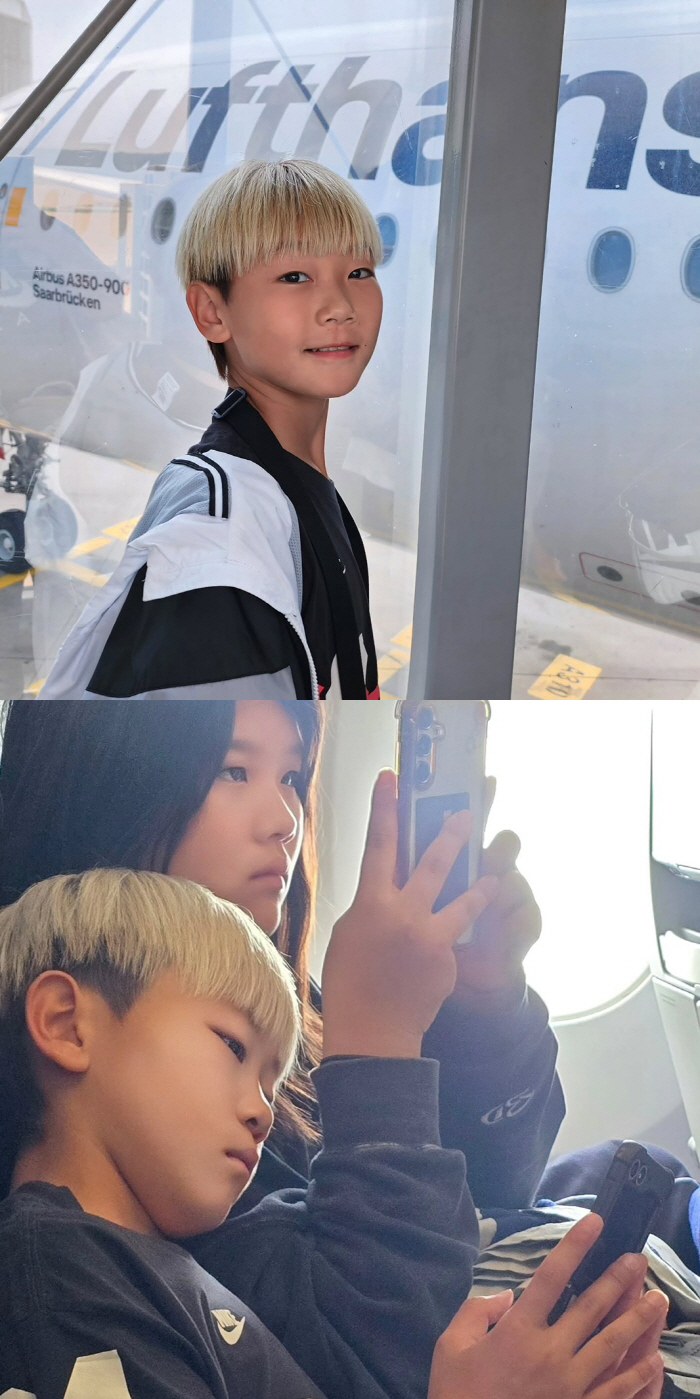 '이동국♥' 이수진, 아들 대박이와 독일로 떠났다 "바짝 긴장했네"
