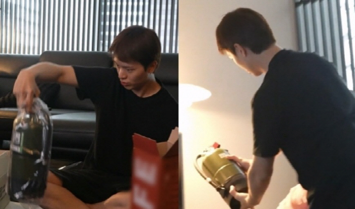 “벽 뚫고 소화기, 에어컨도 까맣게” 블랙광인 육성재, 셀프 인테리어 폭…