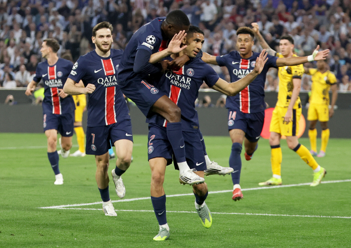 [뮌헨Live]'하키미 & 두에 연속골' PSG, 인테르에 2-0 리드 …